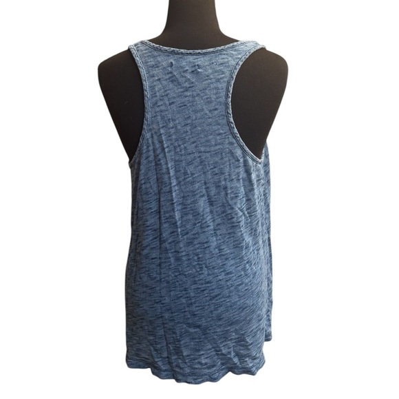 Y2K Elena Gilbert MADEWELL Henley Blue 100 % soft cotton Racer Back Tank SZ S - Picture 14 of 15